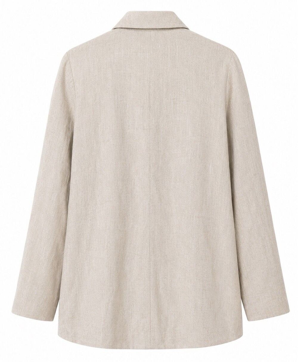 Simply Vera Wang XL Linen Comfort Blazer Camel Neutral Jacket Cooling Fabric - Picture 3 of 9